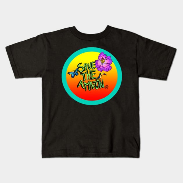 Save the Amazon Kids T-Shirt by charleyllama